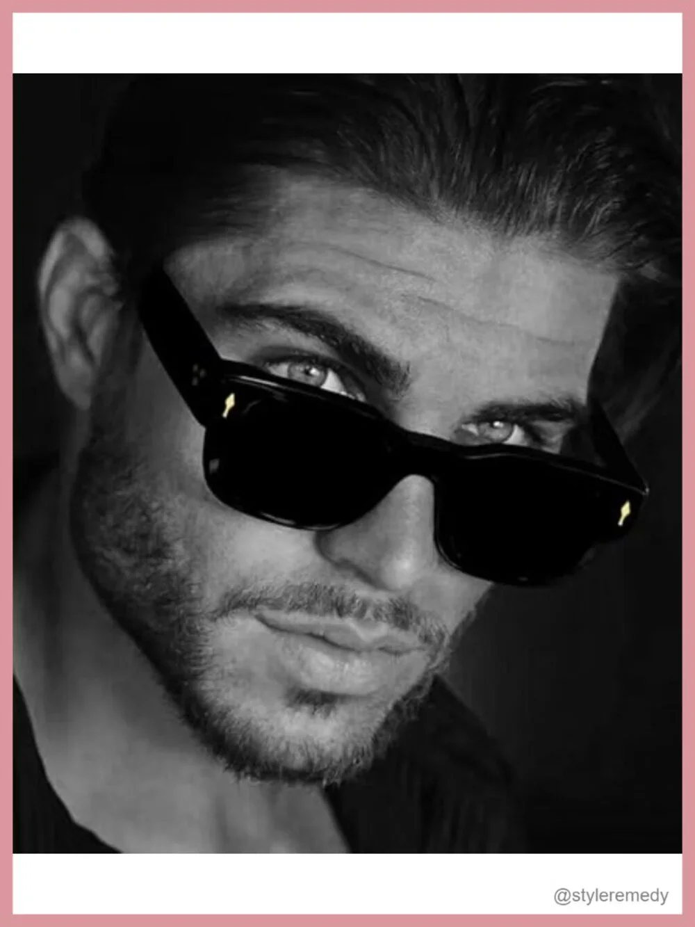 Thick Frame Square Sunglasses for Women Men Chunky Rectangle UV400 Protection